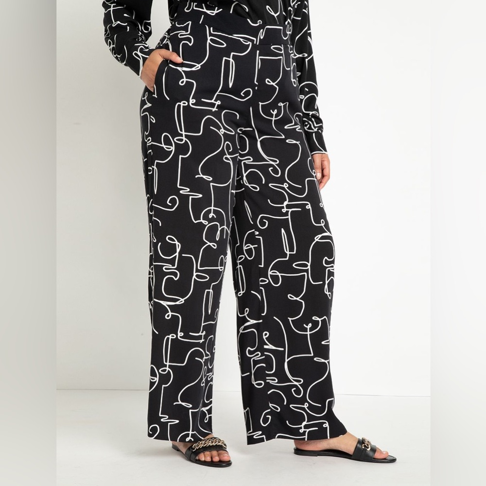 NWT ELOQUII Printed Wide Leg Pants. Size 14.